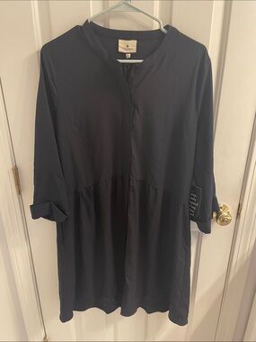 NWT Tuckernuck Navy Crepe Royal Shirt Dress